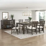 Espresso Dining Table Set For 6