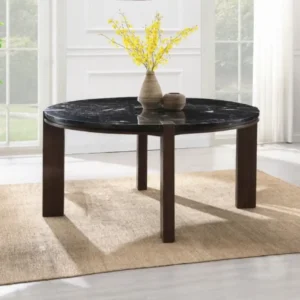 Estella Round Marble Dining Table for 4 by ACME