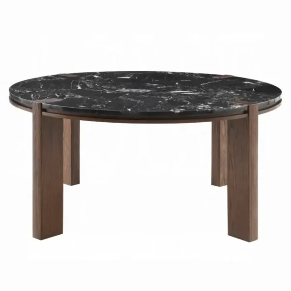 Estella Round Marble Dining Table for 4 by ACME - Image 2