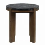 Estella Black Marble End Table by ACME - Image 2