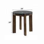 Estella Black Marble End Table by ACME - Image 3