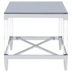 Lindley Square Coffee Table Set Chrome By Coaster Furniture - Image 7