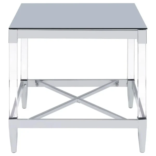 Lindley Square Coffee Table Set Chrome By Coaster Furniture - Image 7