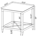 Lindley Square Coffee Table Set Chrome By Coaster Furniture - Image 8