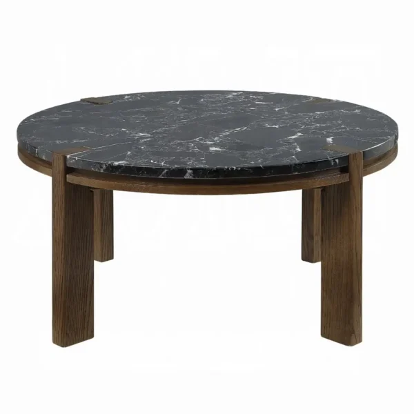 Estella Black Marble Coffee Table by ACME - Image 2