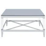 Lindley Tempered Mirror Acrylic Coffee Table By Coaster Furniture - Image 2