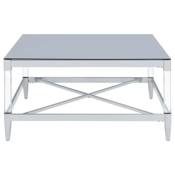 Lindley Tempered Mirror Acrylic Coffee Table By Coaster Furniture - Image 2
