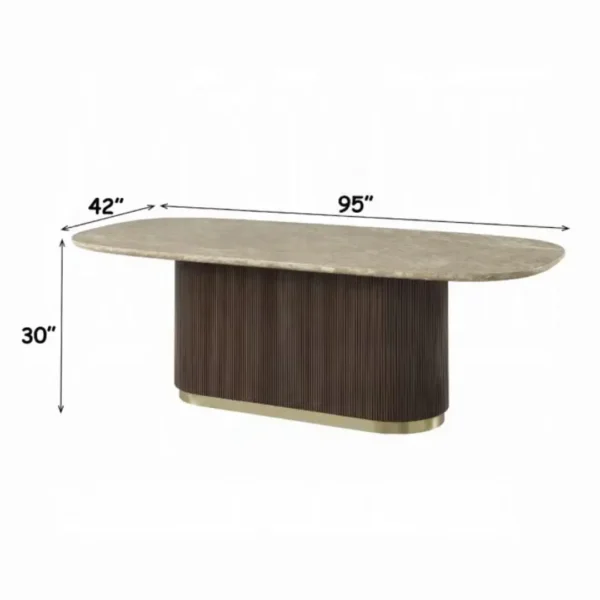 Clayten Marble Dining Table by ACME - Image 4