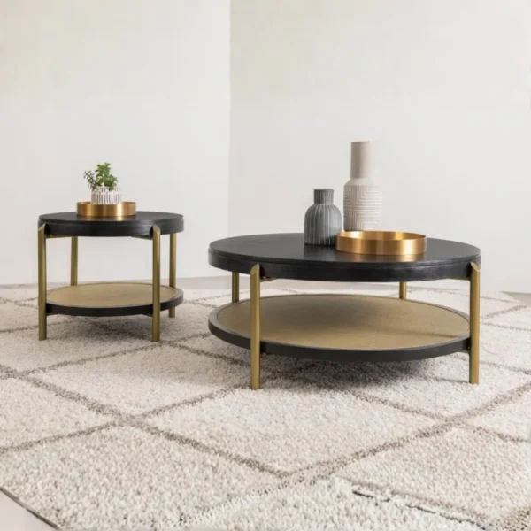 Arini Round Coffee Table with Storage Shelf By Coaster Furniture - Image 8