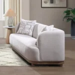 Duncan Beige Chenille Loveseat with 2 Pillows by ACME