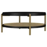 Arini Round Coffee Table with Storage Shelf By Coaster Furniture - Image 3