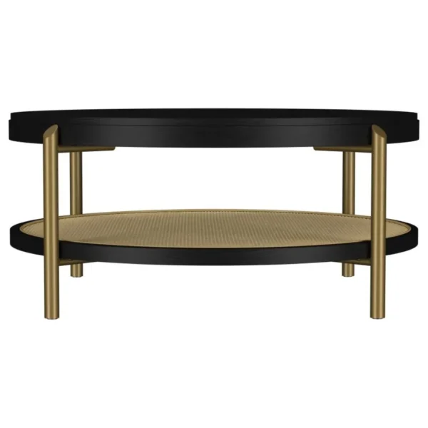 Arini Round Coffee Table with Storage Shelf By Coaster Furniture - Image 4