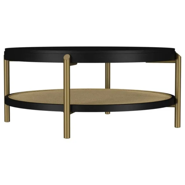 Arini Round Coffee Table with Storage Shelf By Coaster Furniture - Image 5