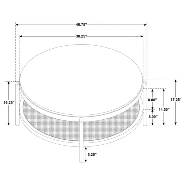 Arini 3-Piece Round Coffee and End Table Sets By Coaster Furniture - Image 8