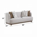 Duncan Beige Sofa with Pillows by ACME - Image 4
