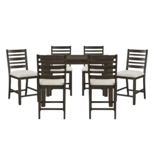 Victoria Espresso Counter Height Set