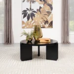 Black Coffee Table Round