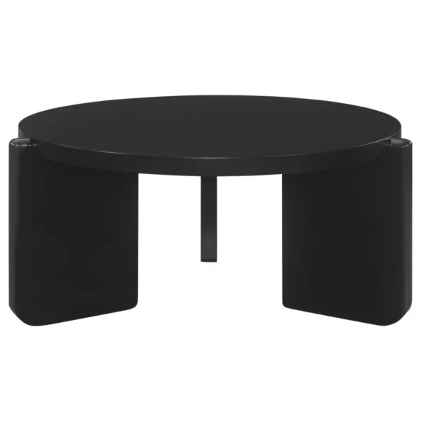 Cordova Black Coffee Table Round By Coaster Furniture - Image 2
