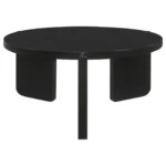 Cordova Black Coffee Table Round By Coaster Furniture - Image 3
