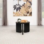 Round Solid Wood End Table
