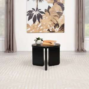 Round Solid Wood End Table