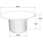 Hamlyn Round Pedestal Coffee Table By Coaster Furniture - Image 7