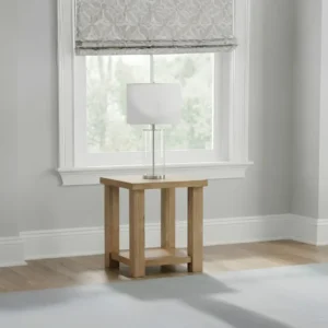 Beasley Rustic End Table with Shelf Golden Oak By Coaster Furniture
