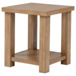 Beasley Rustic End Table with Shelf Golden Oak By Coaster Furniture - Image 2