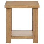 Beasley Rustic End Table with Shelf Golden Oak By Coaster Furniture - Image 3