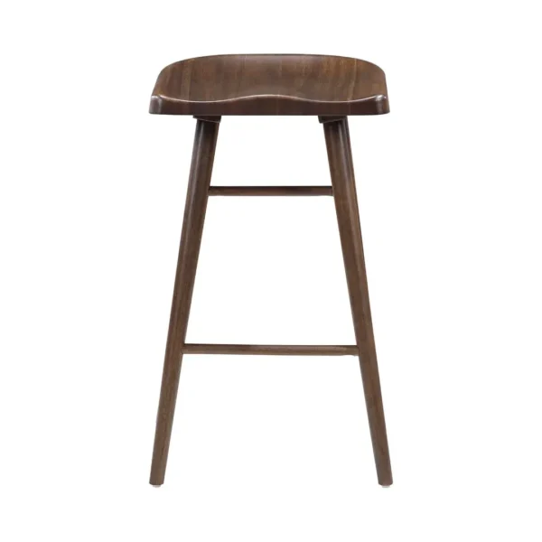 Oliver Brown Pub wood stool chair Set Of 2 By Homelegance - Image 2