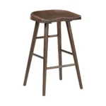 Oliver Brown Pub wood stool chair Set Of 2 By Homelegance - Image 3
