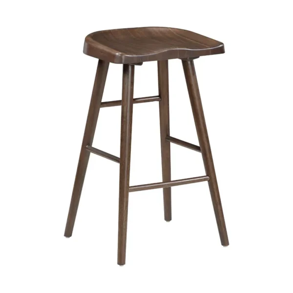 Oliver Brown Pub wood stool chair Set Of 2 By Homelegance - Image 3