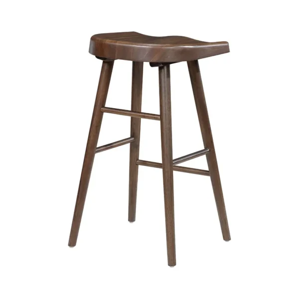 Oliver Brown Pub wood stool chair Set Of 2 By Homelegance - Image 6