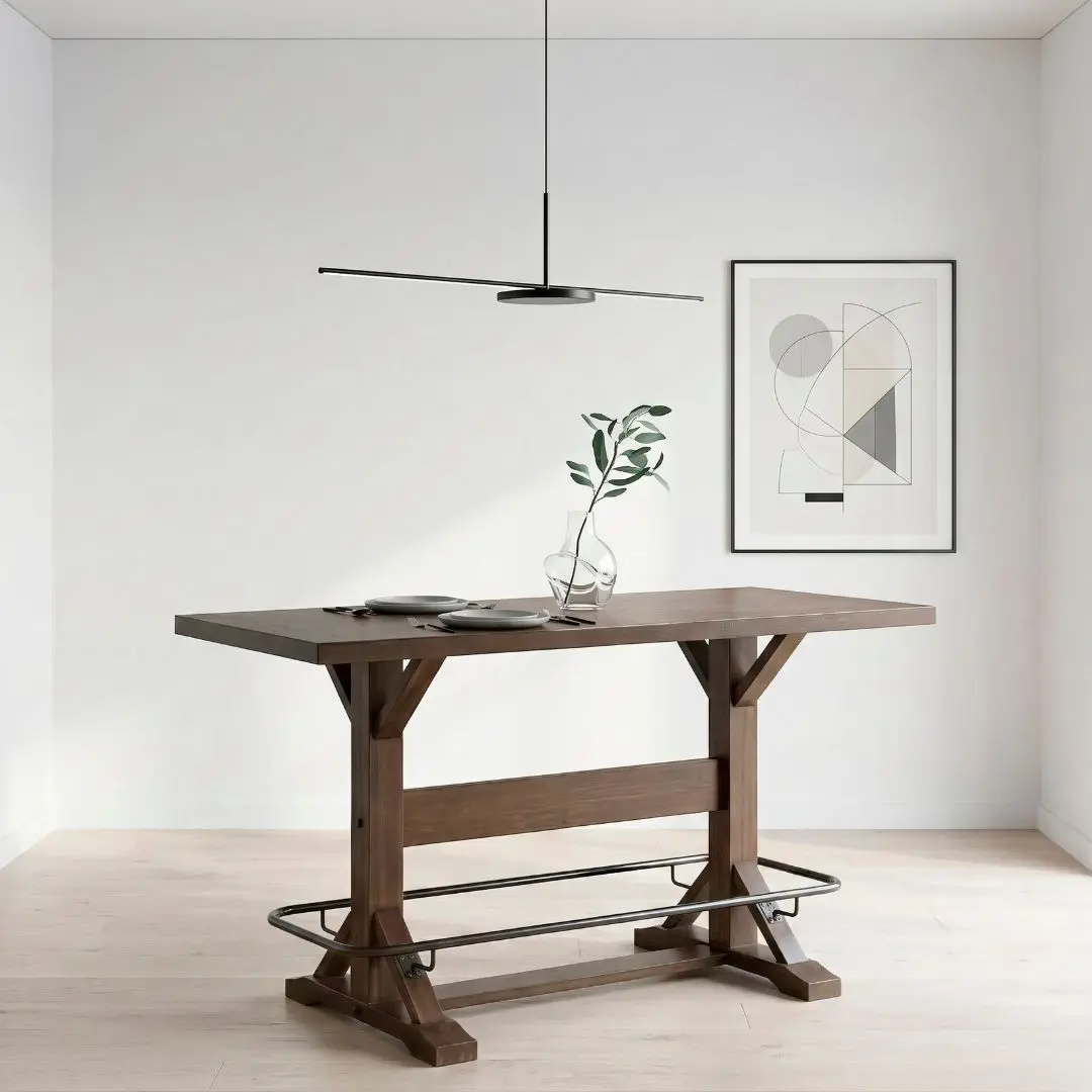 Oliver Brown Counter Height Bar Table By Homelegance | U-Trade Furniture Counter Height Bar Table