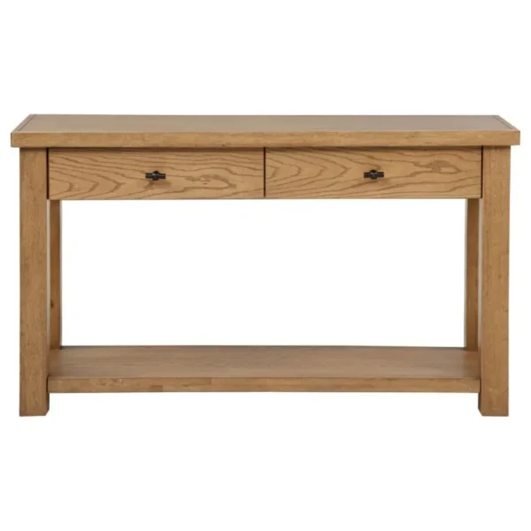 Beasley 2-Drawer Rustic Wood Console Table By Coaster Furniture - Image 4