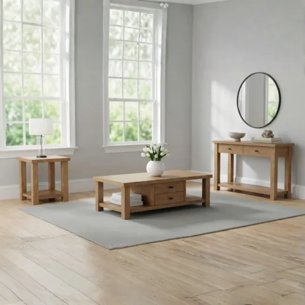 Beasley Rustic Coffee Table with Storage By Coaster Furniture - Image 9