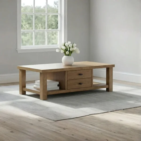 Rustic Coffee Table with Storage