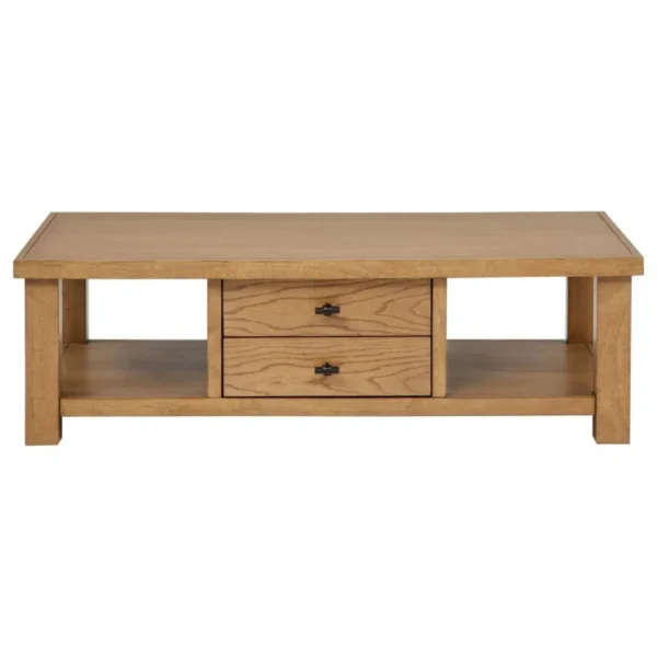 Beasley Rustic Coffee Table with Storage By Coaster Furniture - Image 2