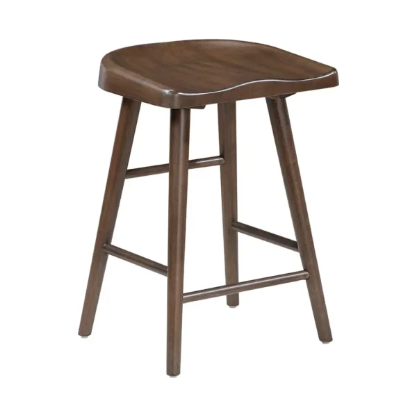 Oliver Brown Counter Height Stool Chair Wood Set Of 2 By Homelegance - Image 4