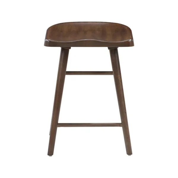 Oliver Brown Counter Height Stool Chair Wood Set Of 2 By Homelegance - Image 5