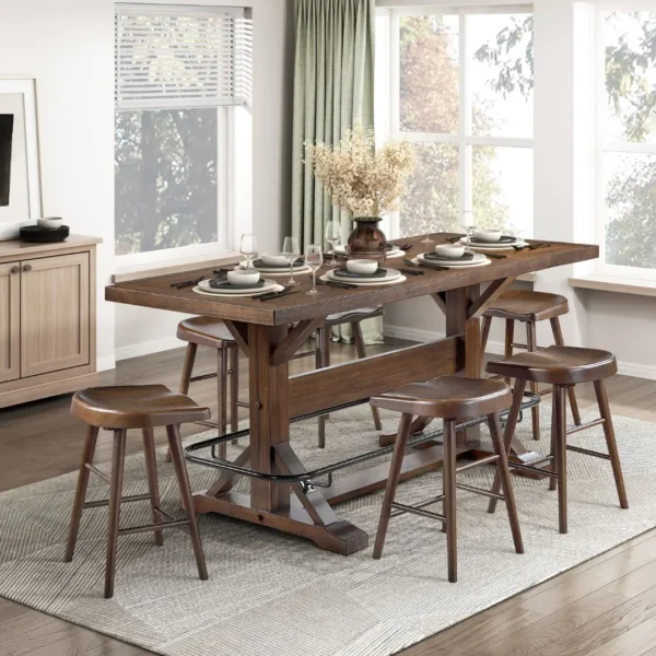 Oliver Wood Counter Height Dining Table By Homelegance - Image 6