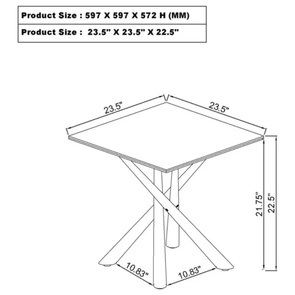 Carvell Square Coffee and End Table Set By Coaster Furniture - Image 4