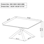 Carvell Square Coffee and End Table Set By Coaster Furniture - Image 6