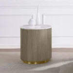 Wood and Metal End Table