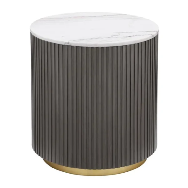 Jason Round Wood and Metal End Table By Coaster Furniture - Image 2