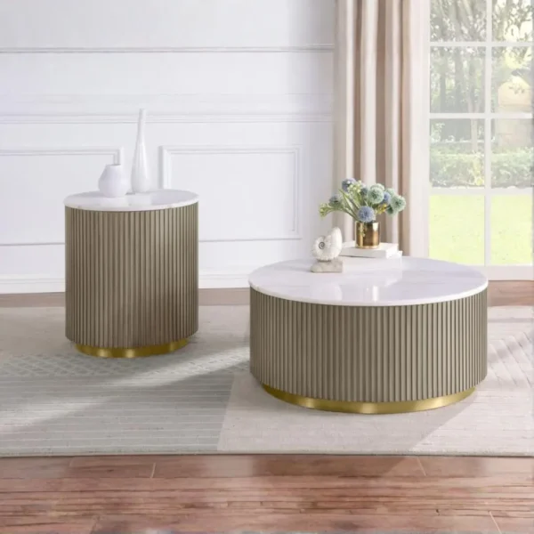 Jason Round Marble Top Coffee Table By Coaster Furniture - Image 8