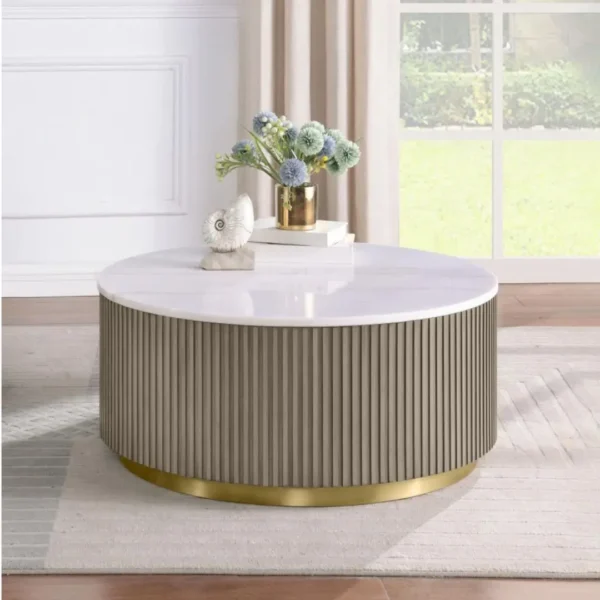 Round Marble Top Coffee Table