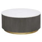Jason Round Marble Top Coffee Table By Coaster Furniture - Image 2
