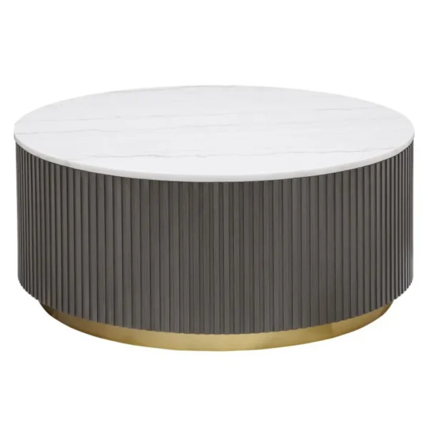 Jason Round Marble Top Coffee Table By Coaster Furniture - Image 2