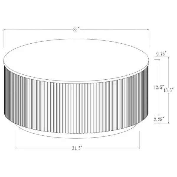 Jason Round Marble Top Coffee Table By Coaster Furniture - Image 7